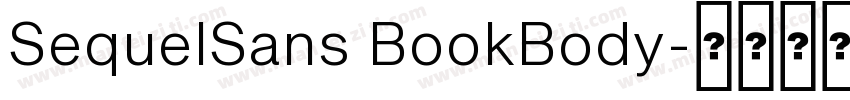 SequelSans BookBody字体转换